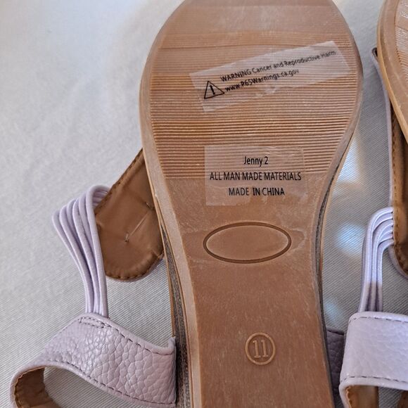 Sasha Women's Jenny 2 Thong Sandals Size 11 Faux Leather Lavender - Picture 11 of 11